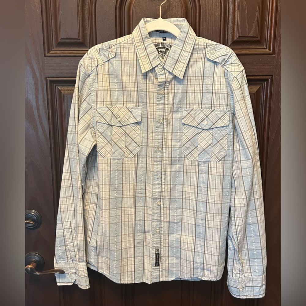 South Pole Casual Button Down Shirt Sz.M Good Condition🩵